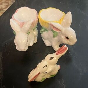 Ceramic Bunny Egg Holders